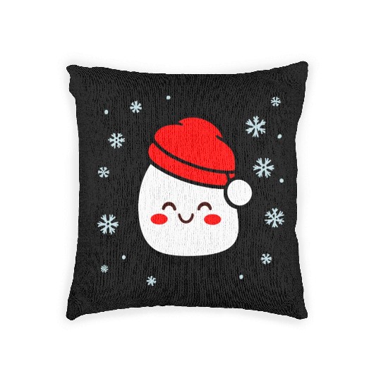 Santa Marshmallow Version 2 Woven Pillows