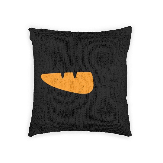 Snow Man Face Woven Pillows