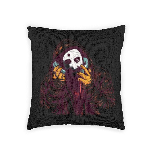 Ghostface Phone Call Woven Pillows