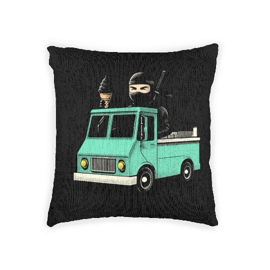 Ice Cream Ninja Woven Pillows
