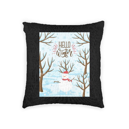 Hello Winter Wonderland Woven Pillows