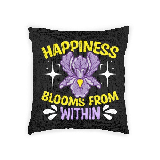 Orchids Happiness Blooms From Within Orchid Grower Woven Pillows