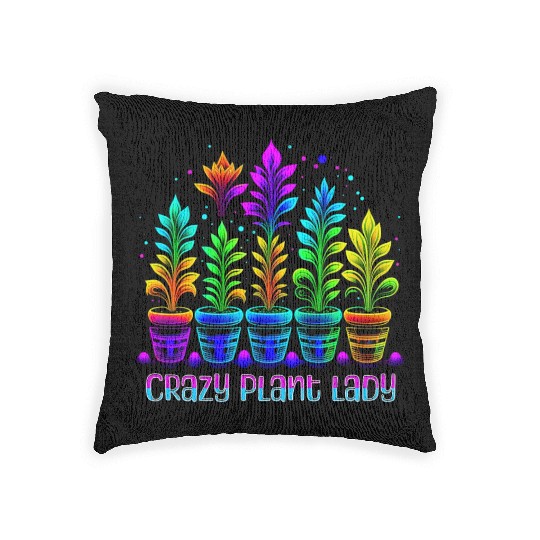 Crazy Plant Lady 2 Woven Pillows