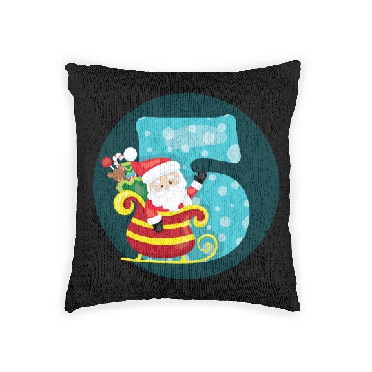 5th Christmas Winter Birthday - NR Five Woven Pillows