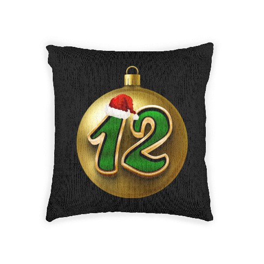12 Dozen Christmas Balls Decorations - NR Twelve Woven Pillows