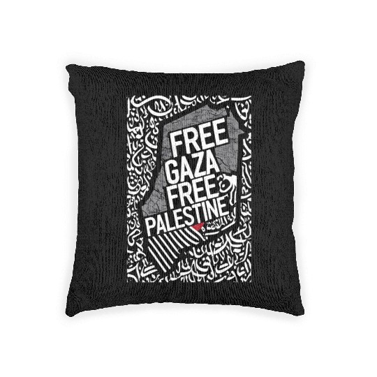 free palestine support palestine Woven Pillows