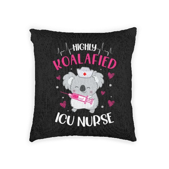 Koalafied ICU Nurse RN Medical Hospital Healthcare Woven Pillows