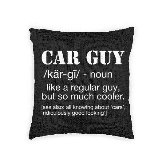 Car Guy Definition Funny Car Guy Woven Pillows