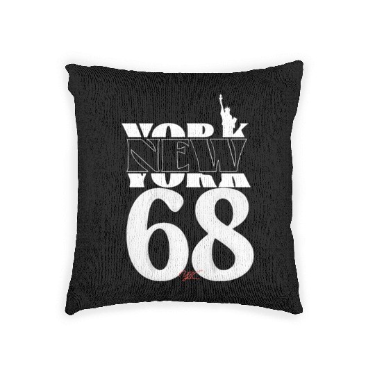 New York statue of liberty Woven Pillows