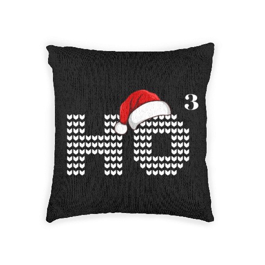 HO HO HO Christmas Funny Santa Woven Pillows