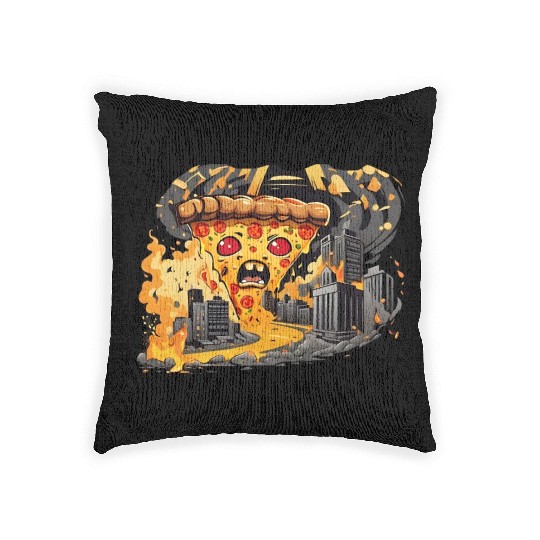 Angry Pizza Woven Pillows