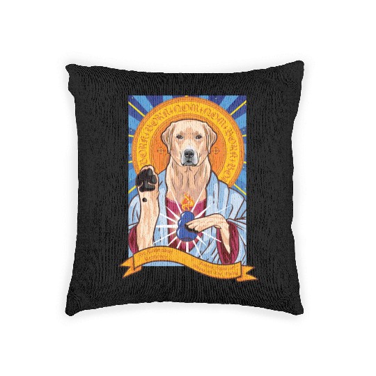 Saint Labrador Retriever Woven Pillows