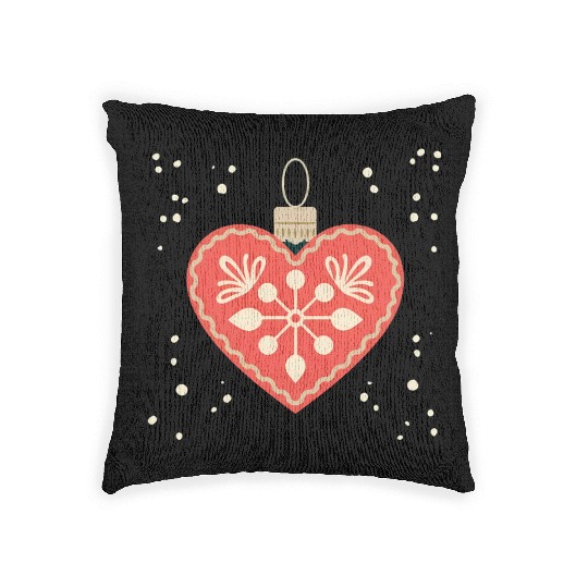 Joyful Christmas Ornament Woven Pillows