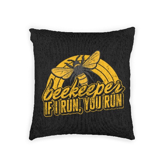 Beekeeper Woven Pillows, Beekeeper If I Run You Run Woven Pillows,