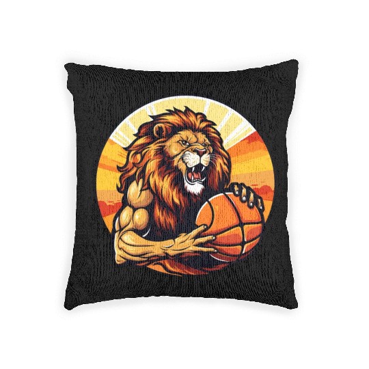 Basketball lion Woven Pillows