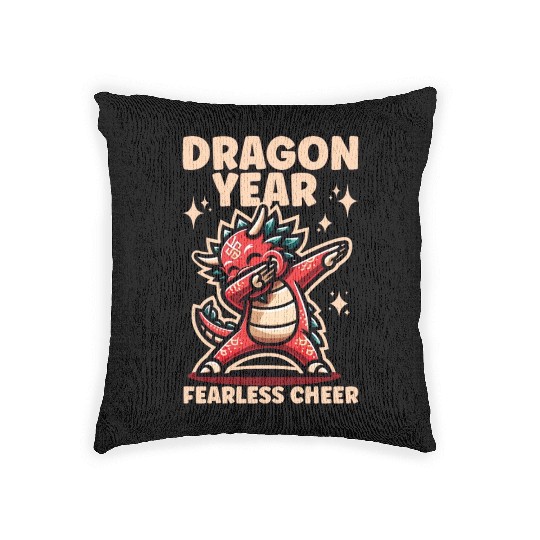 Dragon Kids Year of the Dragon Dabbing Woven Pillows