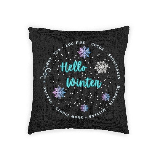 Hello Winter Woven Pillows