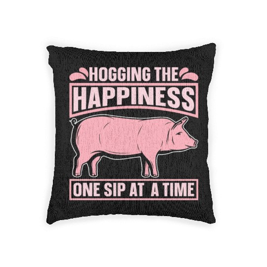 Pig Farming Hogging The Happiness One Pig Breeding Woven Pillows