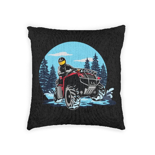 ATV/Quad "Winter Riding" style logo. By "Hey Day" Woven Pillows