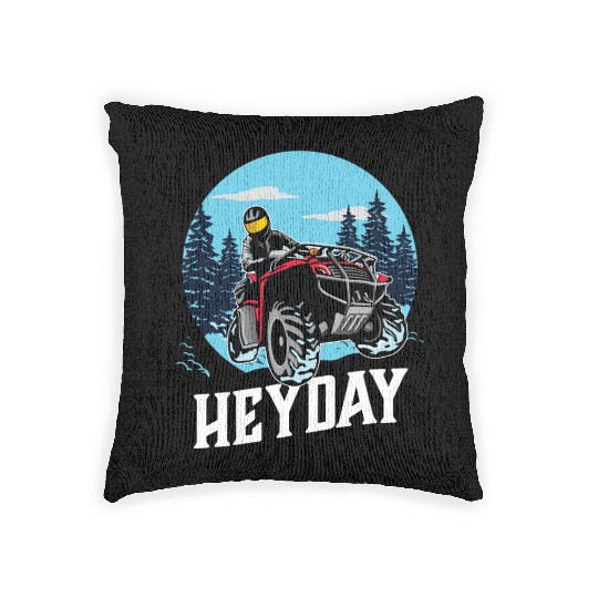ATV/Quad "Winter Riding" style logo. By "Hey Day" Woven Pillows