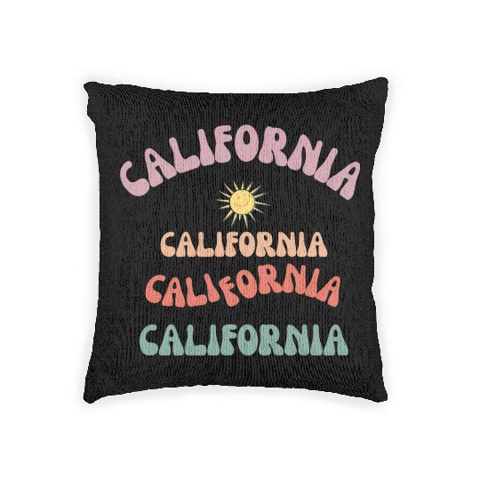 California Chronicles: Sun, Surf, and City Lights Woven Pillows