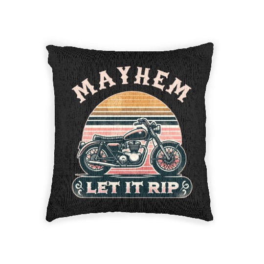 Unleash Chaos with Mayhem Let It Rip Graphic Wear Woven Pillows