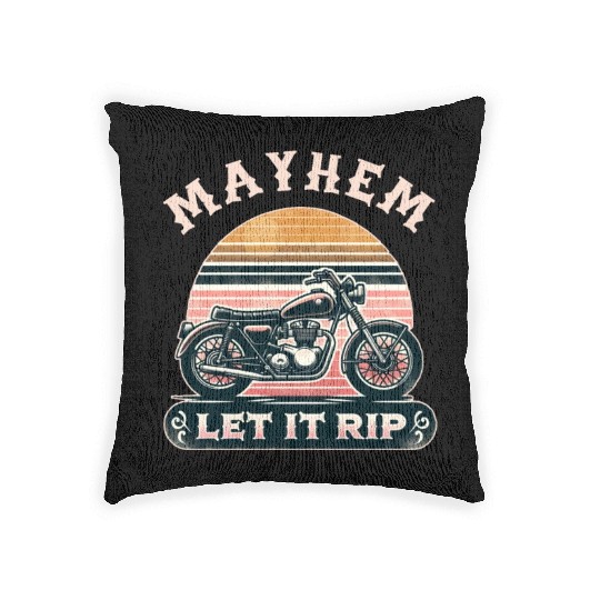 Unleash Chaos with Mayhem Let It Rip Graphic Wear Woven Pillows