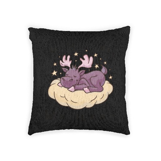 I Moose Have My Sleep Youth Cute Moose Woven Pillows