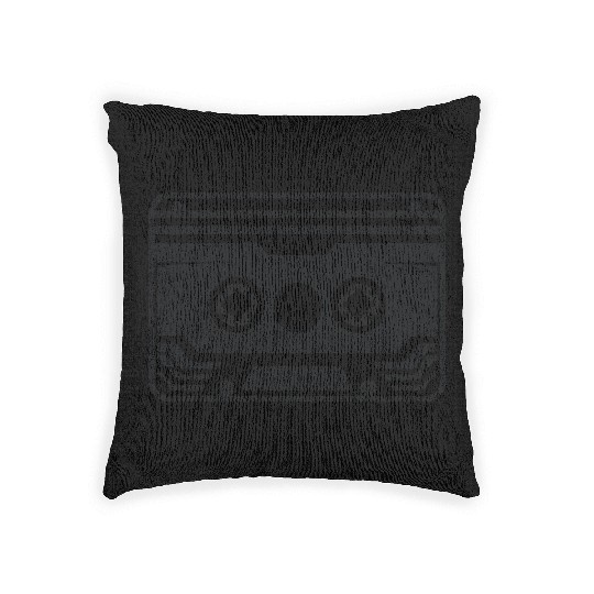 A vintage-inspired illustration of cassette tape Woven Pillows