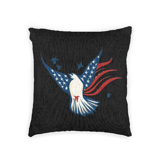 Patriotic Bird Woven Pillows