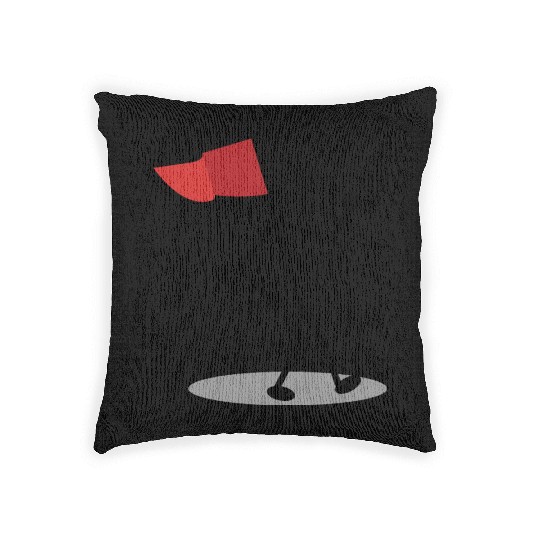Walking Red Flag Woven Pillows