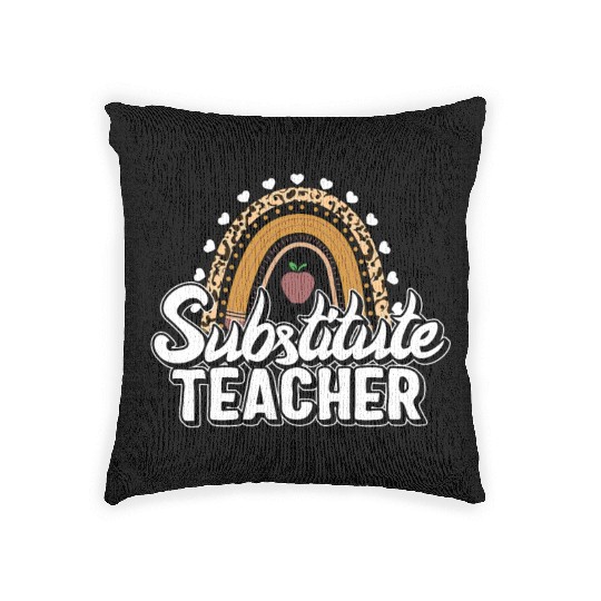 Teacher Woven Pillows, Substitute Teacher Woven Pillows, Teacher's