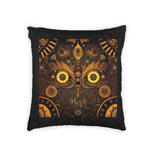 New Age 1920s Abstract Steampunk Design Woven Pillows