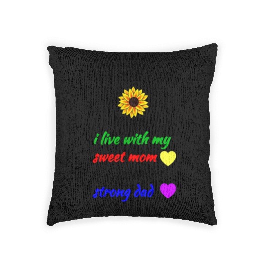 Newborn Baby Boy Girl Gift - Family Happy Mom Dad Woven Pillows