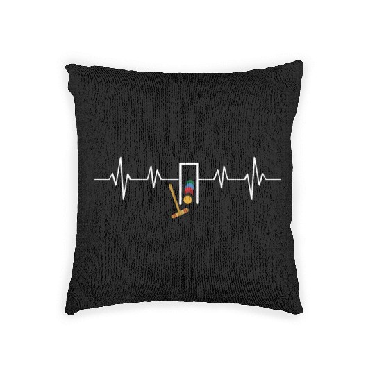 Lawn Game - Golf Croquet Player Woven Pillows