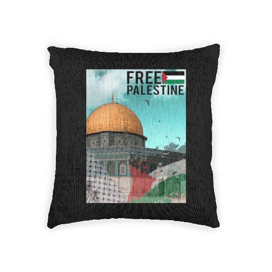 free palestine Woven Pillows