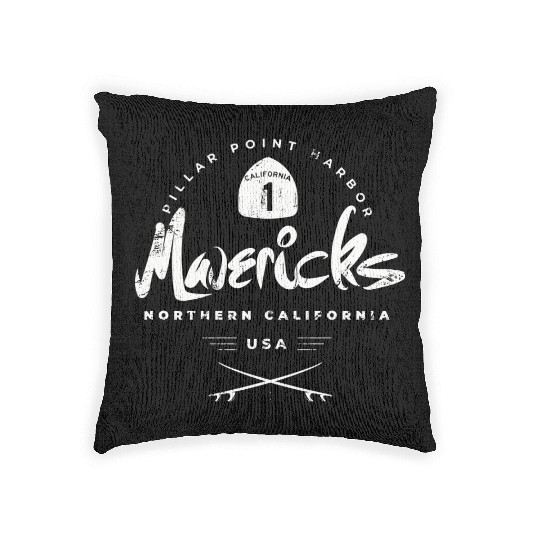 Mavericks Pillar Point California Woven Pillows