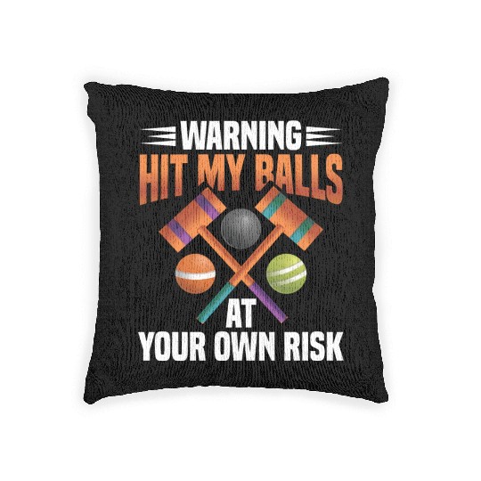 Croquet Mallet Croquet Club Croquet Player Croquet Woven Pillows