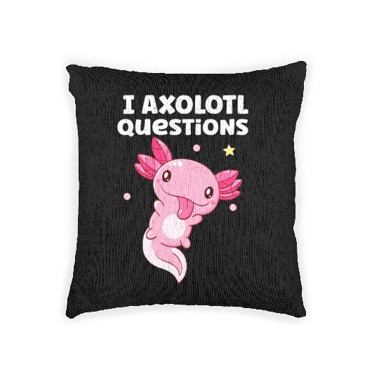 I Axolotl Questions Axolotl funny Axolotl Retro Woven Pillows