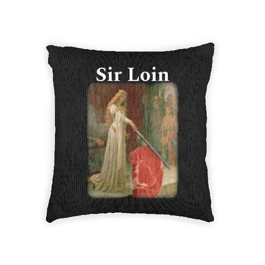 Sir lion steak Woven Pillows