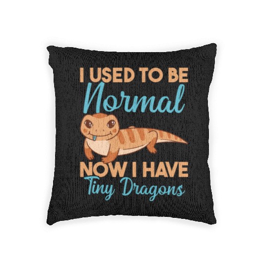 Lizard Collector Reptile Lover Blue Tongue Skink Woven Pillows