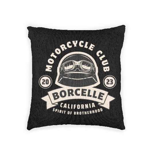 Motorcycle Club Spirit of Brotherhood Woven Pillows