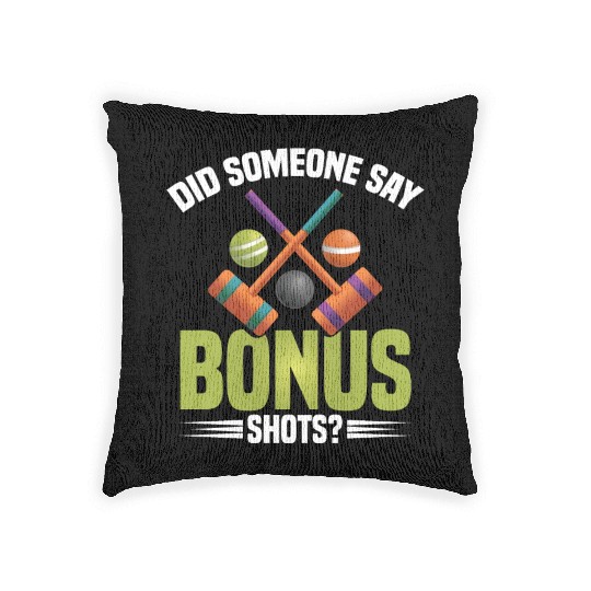 Croquet Mallet Croquet Club Croquet Player Croquet Woven Pillows