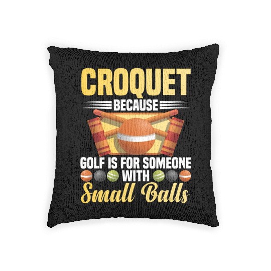 Croquet Mallet Croquet Club Croquet Player Croquet Woven Pillows