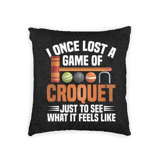 Croquet Mallet Croquet Club Croquet Player Croquet Woven Pillows