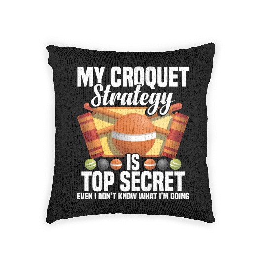 Croquet Mallet Croquet Club Croquet Player Croquet Woven Pillows