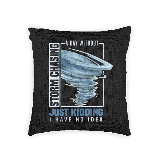 Storm chaser gift idea | Tornado meteorologists Woven Pillows