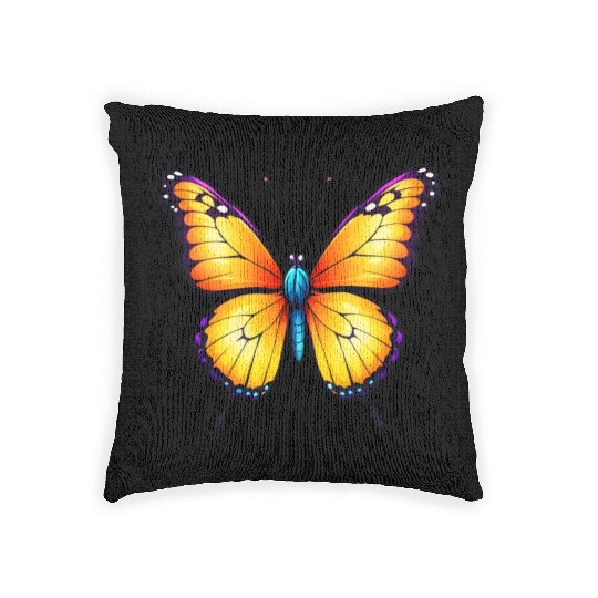 Cartoonish Butterfly Woven Pillows