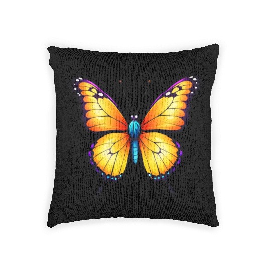 Cartoonish Butterfly Woven Pillows