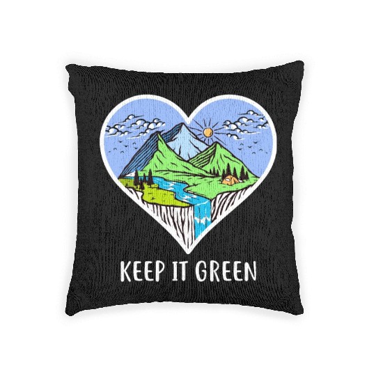 Environment keep it green Woven Pillows